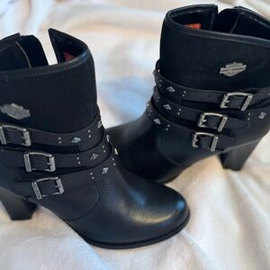 HARLEY-DAVIDSON Women's Abbey Leather & Suede Motorcycle Boot 8.5 New in Box